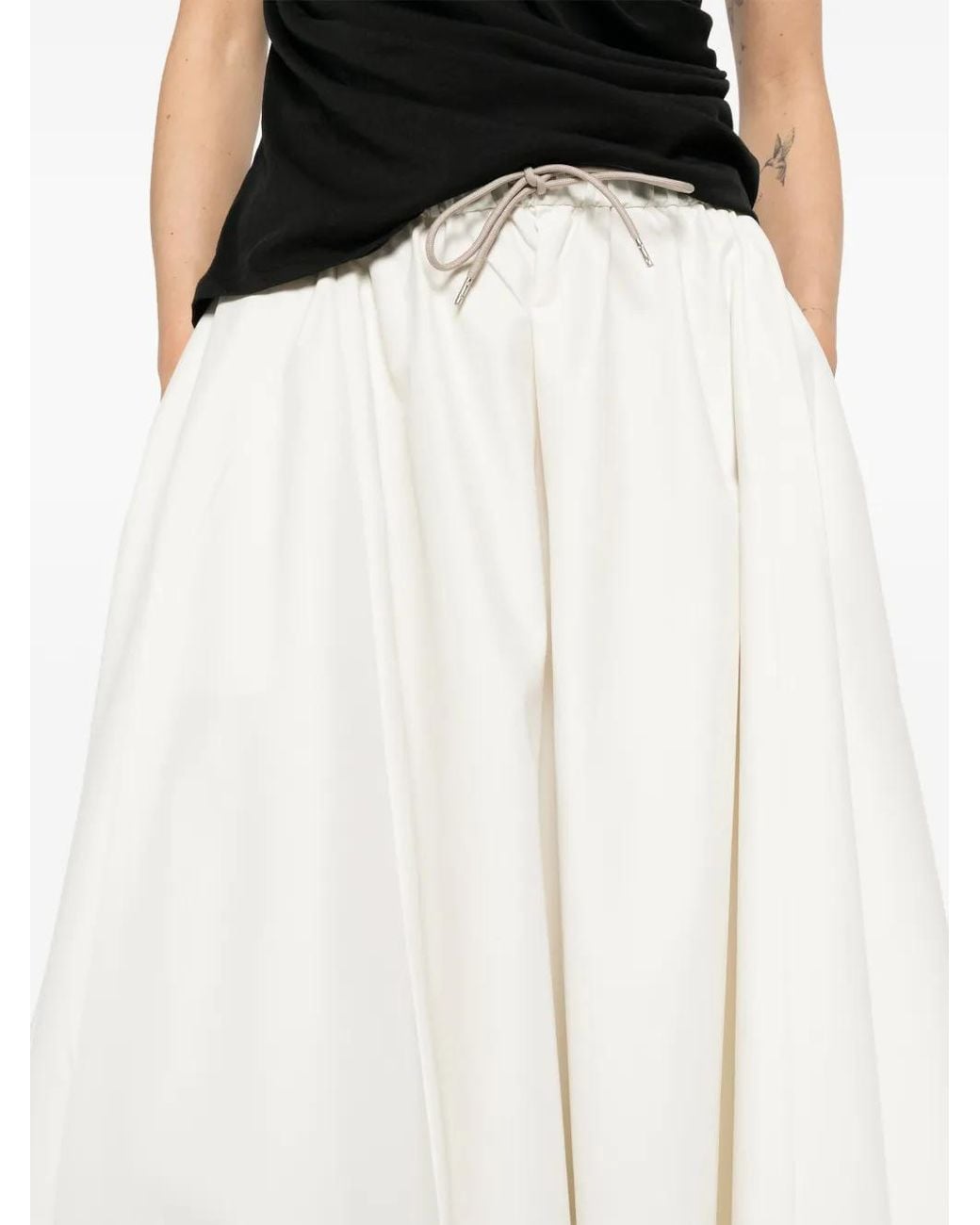 Cordera White Drawstring Skirt