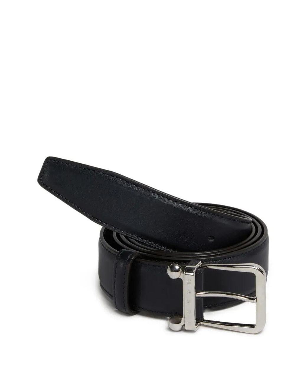 Marni White Leather Belt