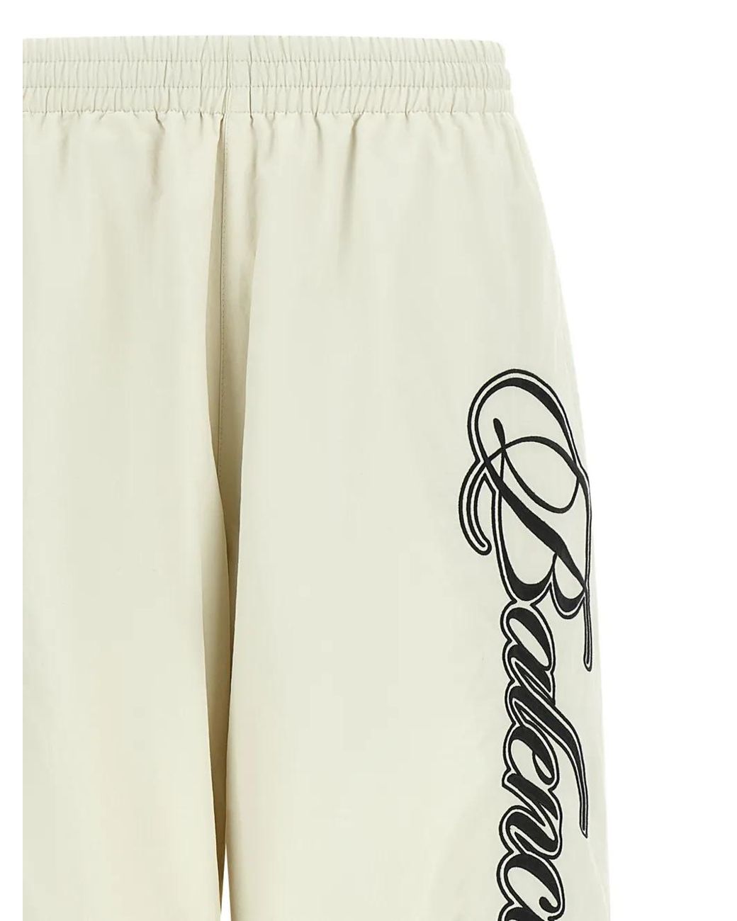 Balenciaga White Cursive Reversible Track Pants