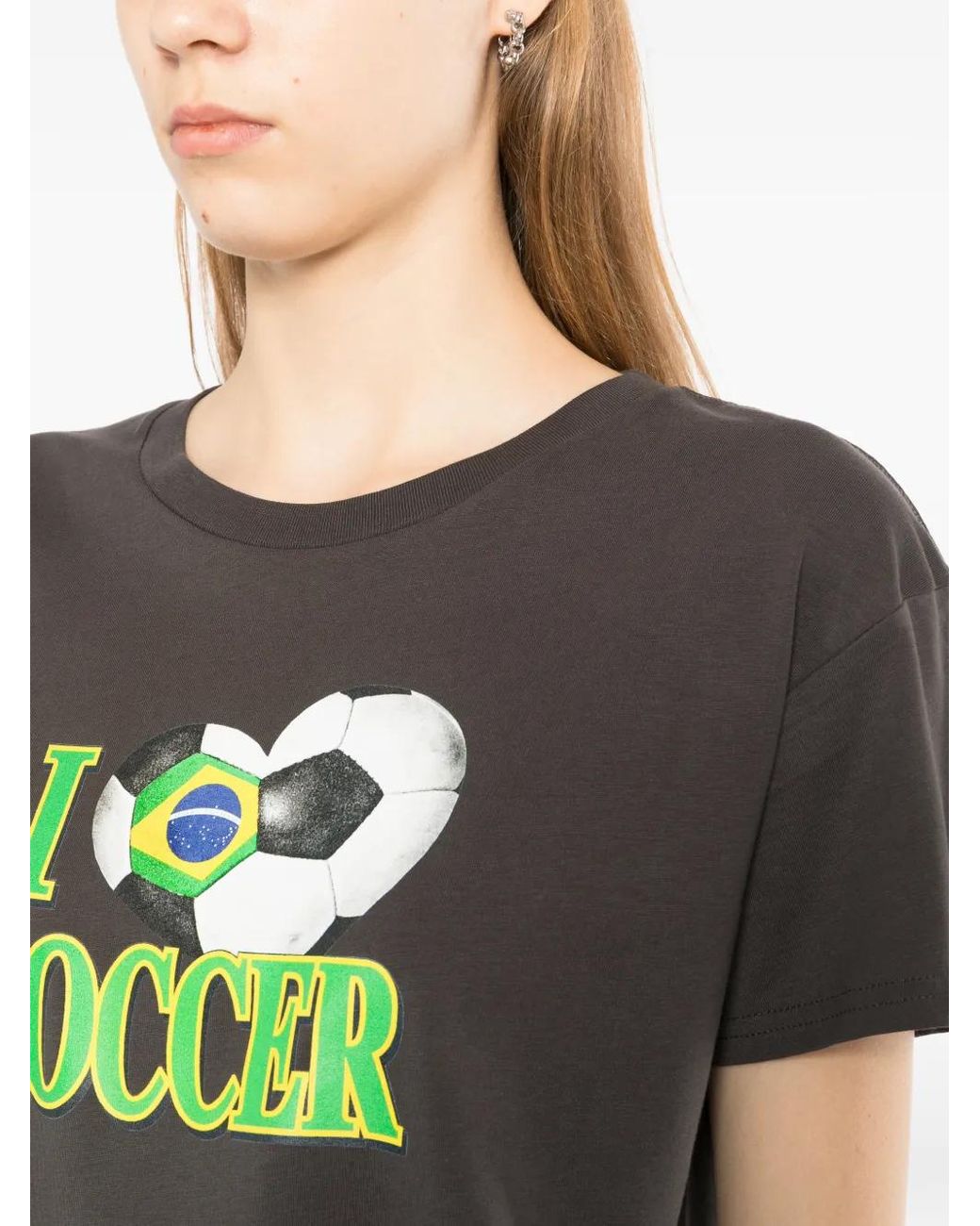 Melt Black Graphic-Print Cropped T-Shirt