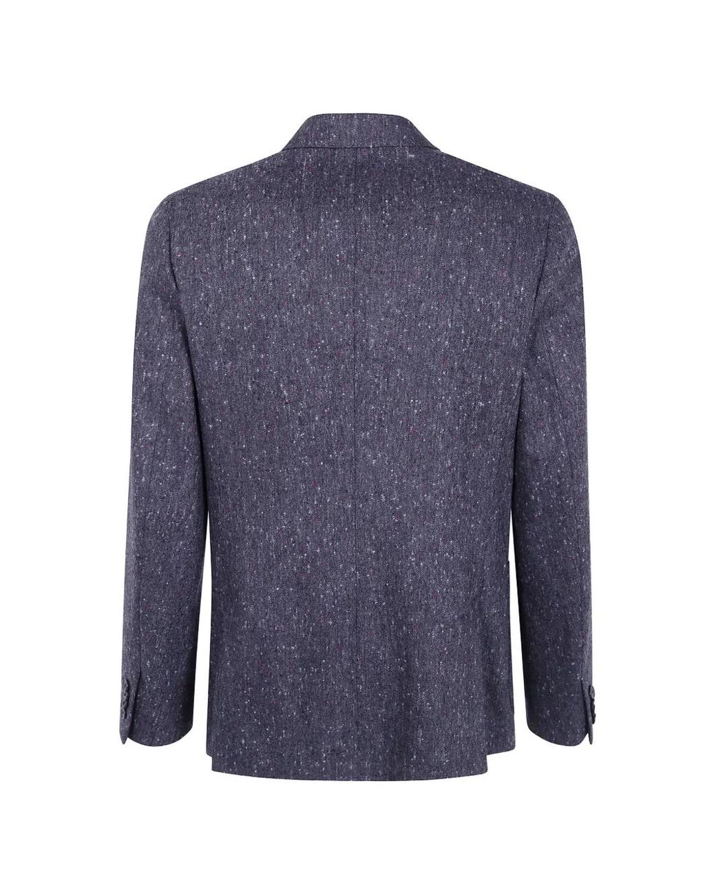 Paul Smith Blue Dark Donegal Wool Patch-Pocket Blazer for men