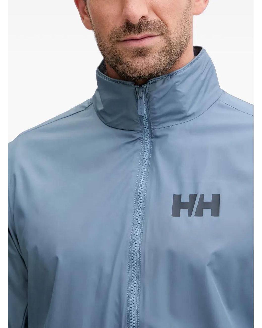 Helly Hansen Blue Salt Logo-Print Zip-Up Jacket for men