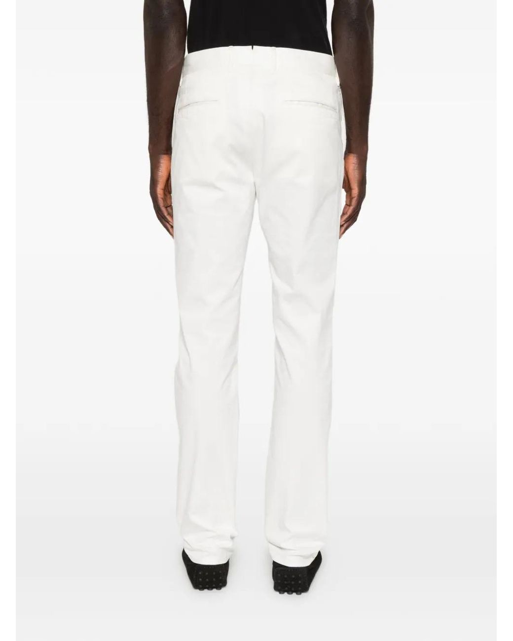 Incotex White Straight-Leg Trousers for men