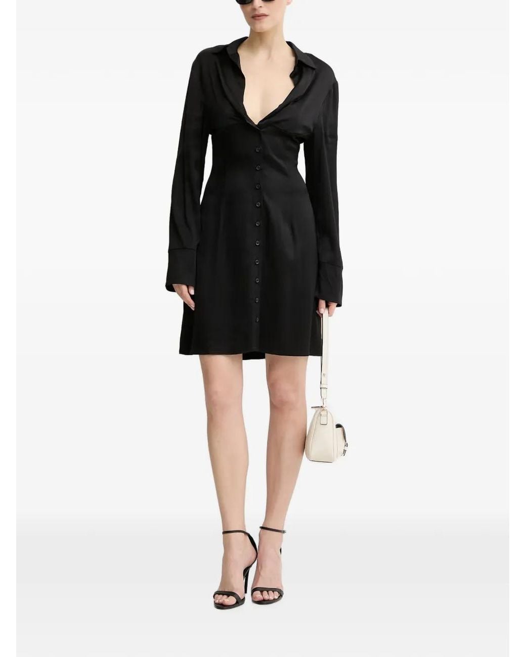 Silvian Heach Button-Down Blouse in het Black