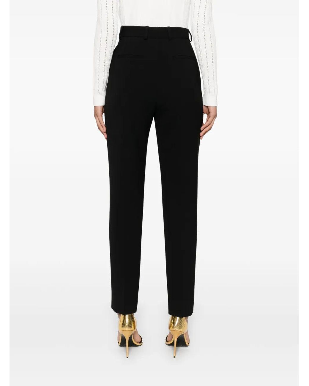 Dolce & Gabbana Black Tailored Wool Trousers