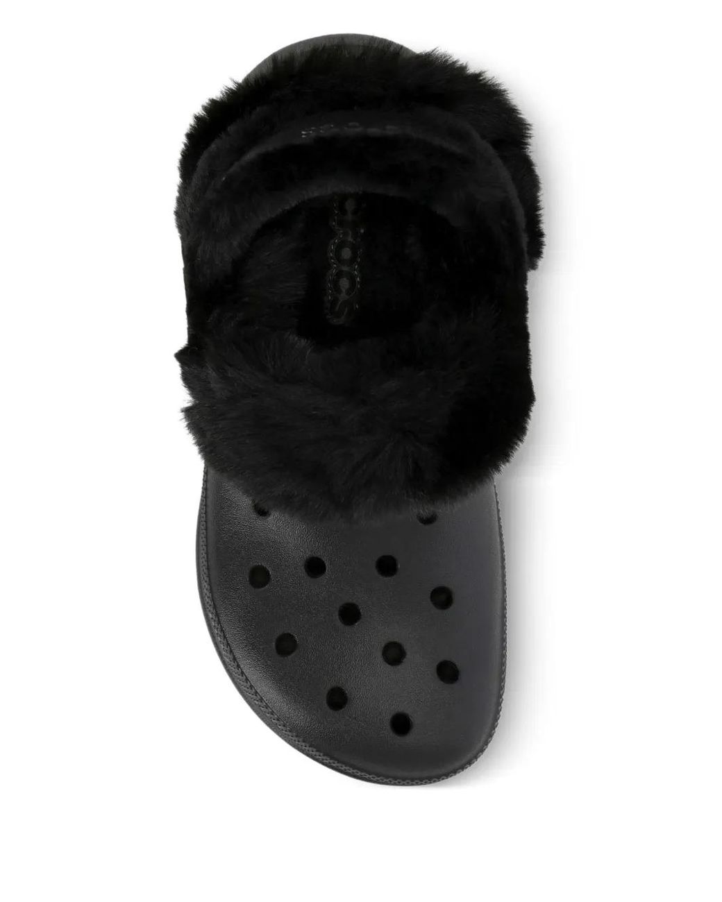 CROCSTM Black Bae Textured Lined Platform Slip-On