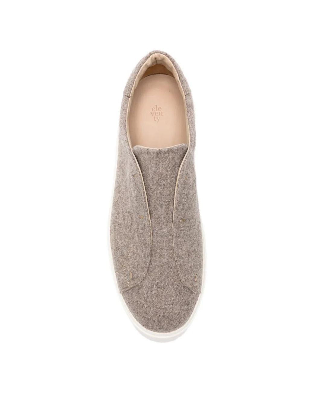 Eleventy White Slip-On Sneakers for men