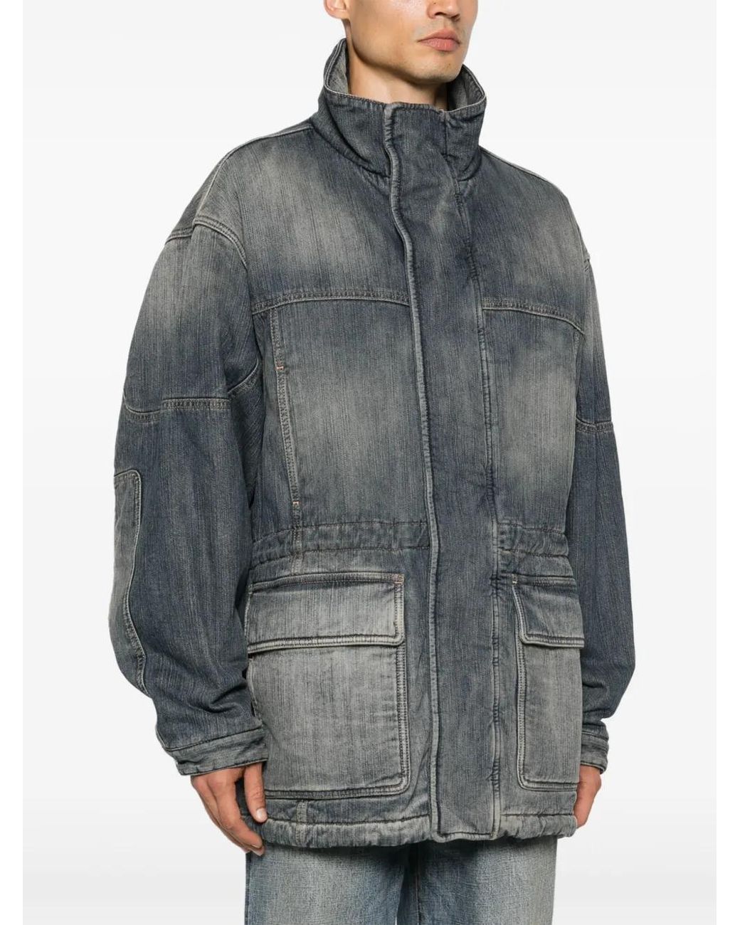 Balenciaga Gray Distressed Jacket