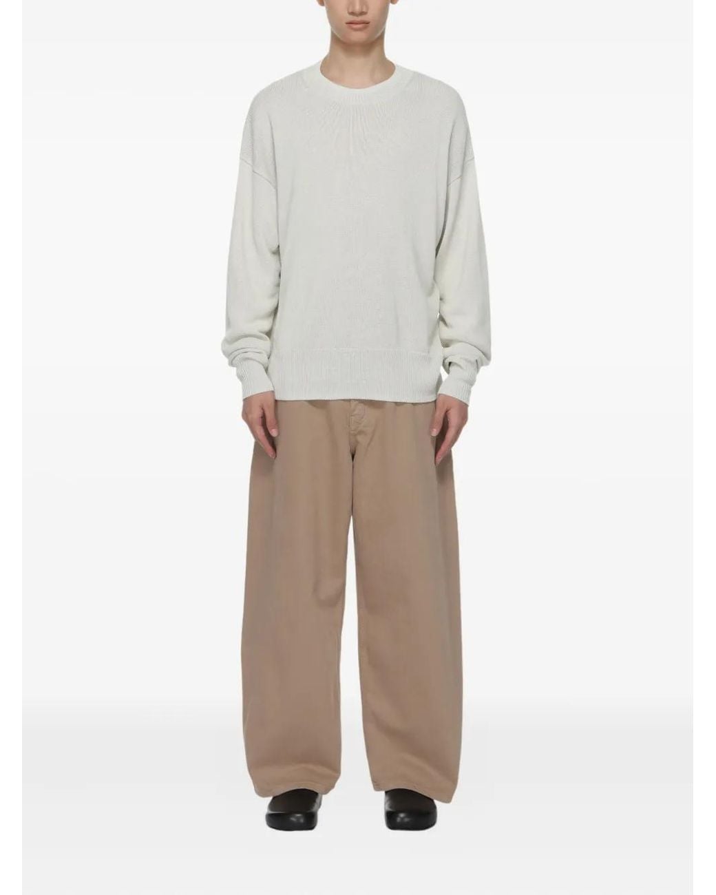 Studio Nicholson White Crew-Neck Sweatshirt for men