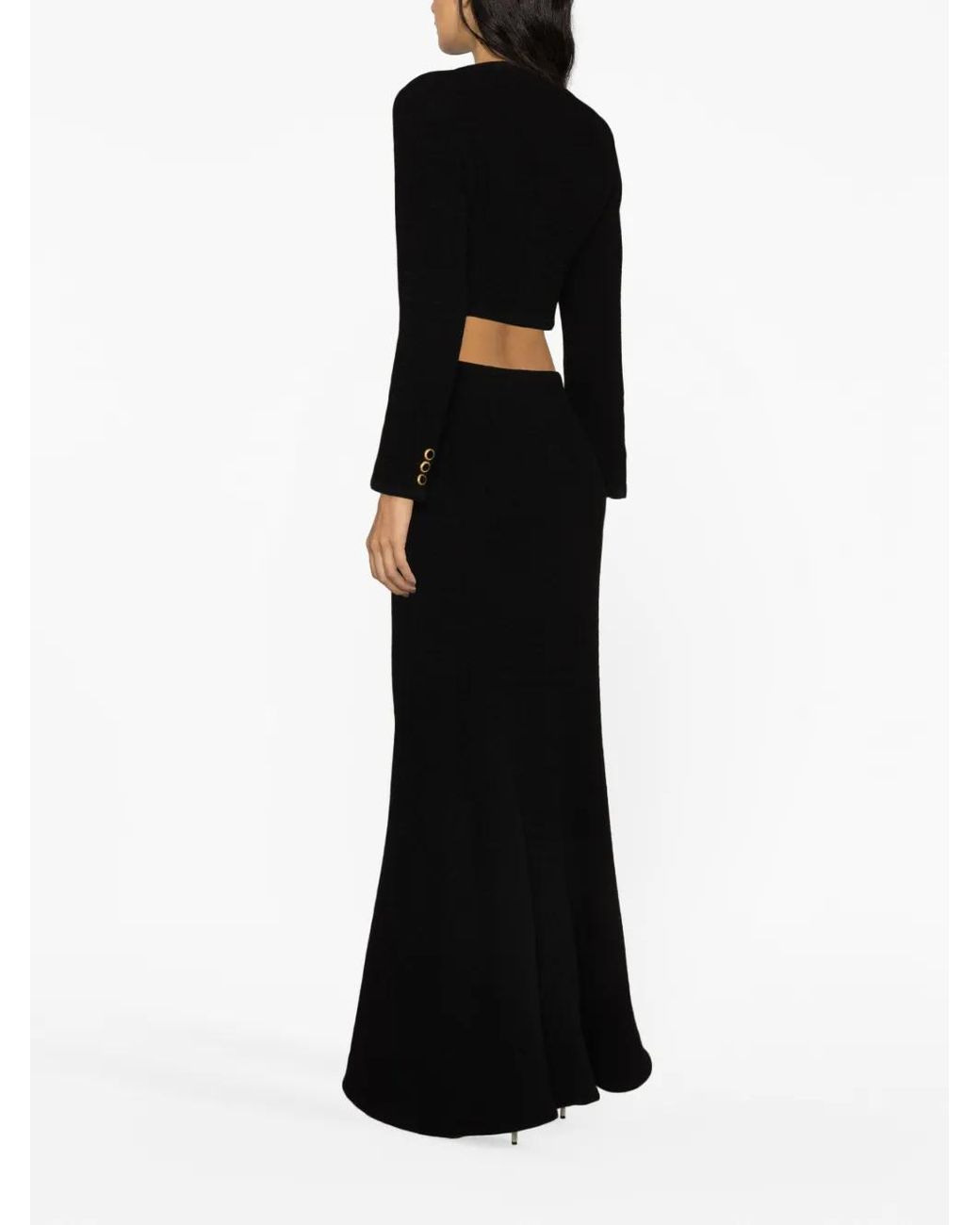 Alessandra Rich Black Cropped Bouclé Jacket