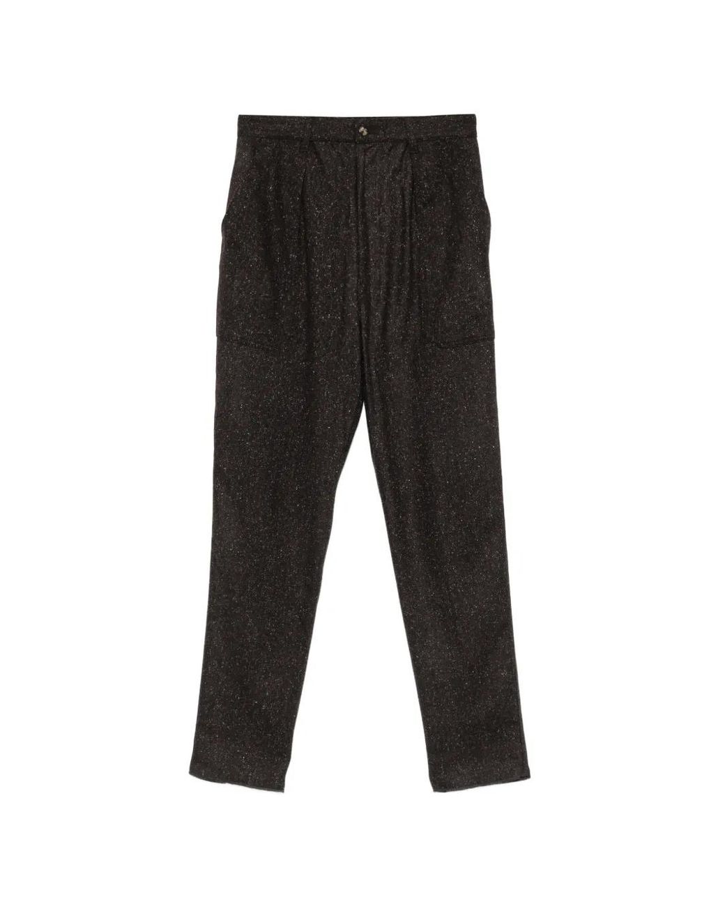 Eleventy Black Flecked Trousers for men