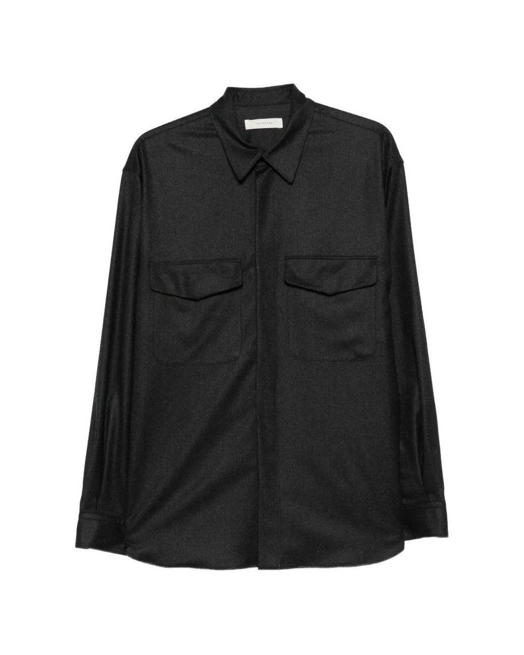 Umit Benan Black Jonah Flap-Pocket Shirt for men