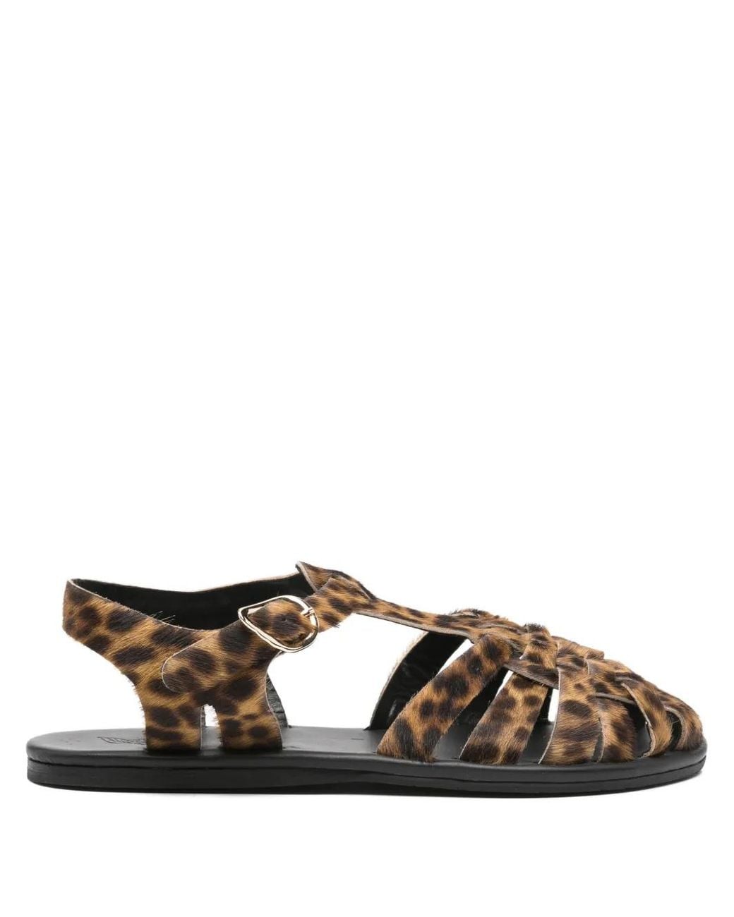 Ancient Greek Sandals Brown Karina Pony Cage Sandals