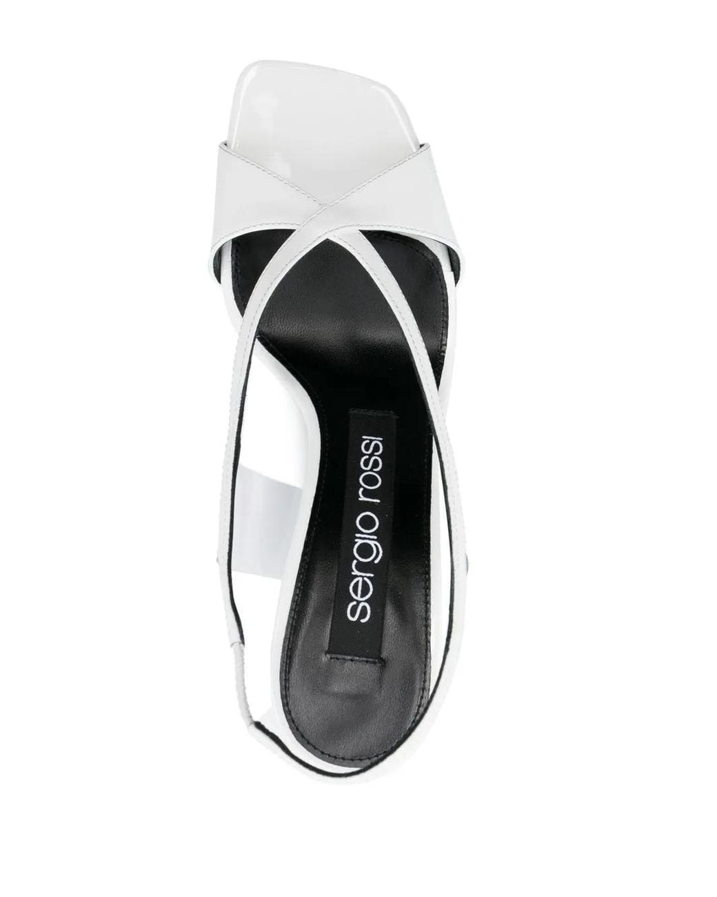 Sergio Rossi White Open-Toe Leather 100Mm Sandals