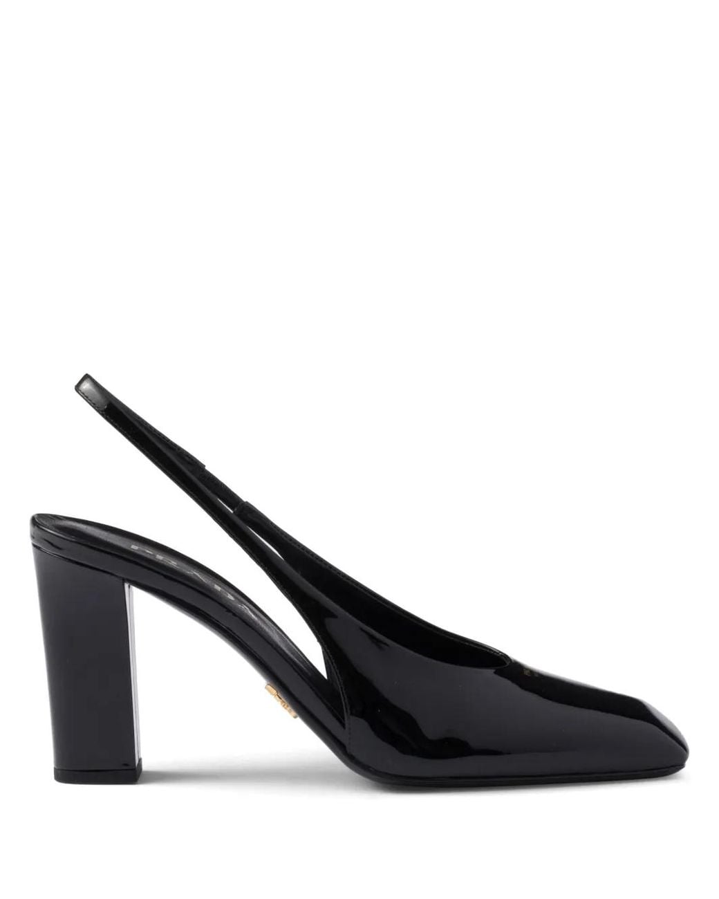 Prada Black Leather Heeled Pumps