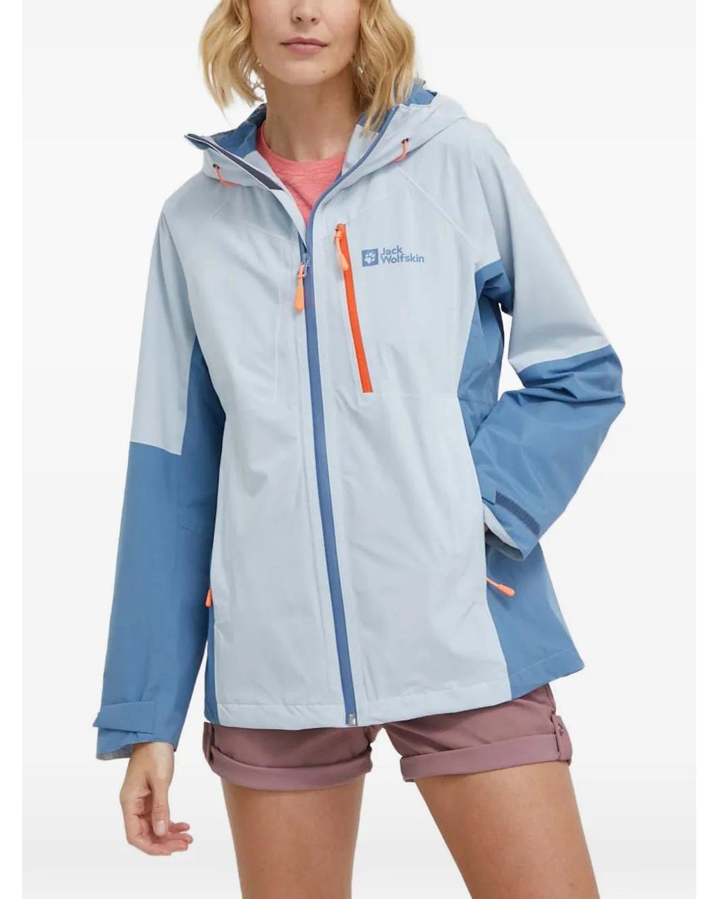 Jack Wolfskin Blue Eagle Peak Hooded Colour-Block Jacket