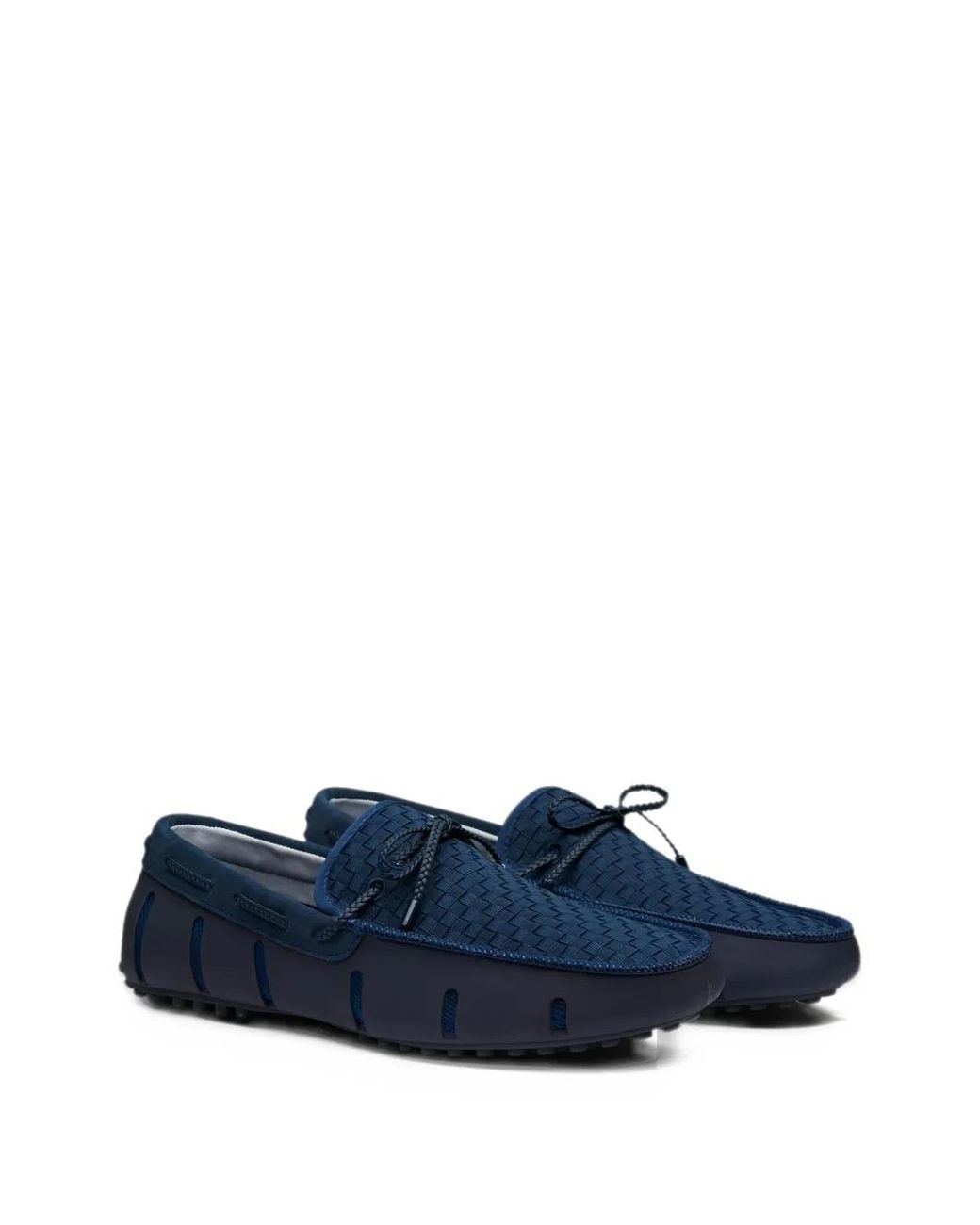 Swims Blue Braided Woven Loafers for men