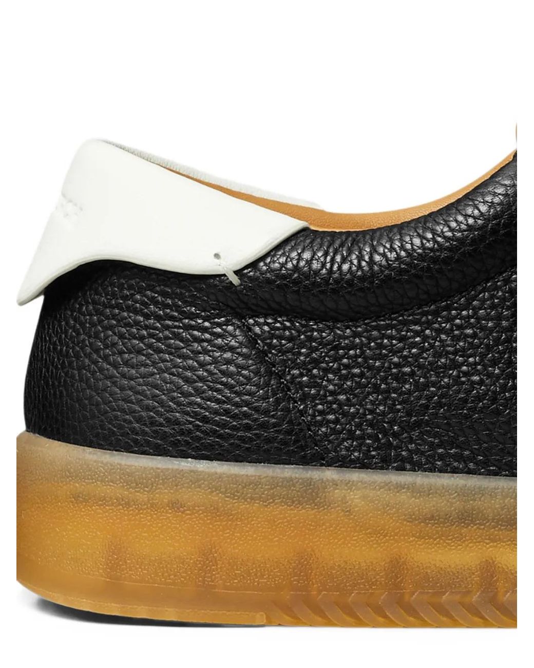 Tory Burch Black Phoenix Tumbled Leather Sneakers
