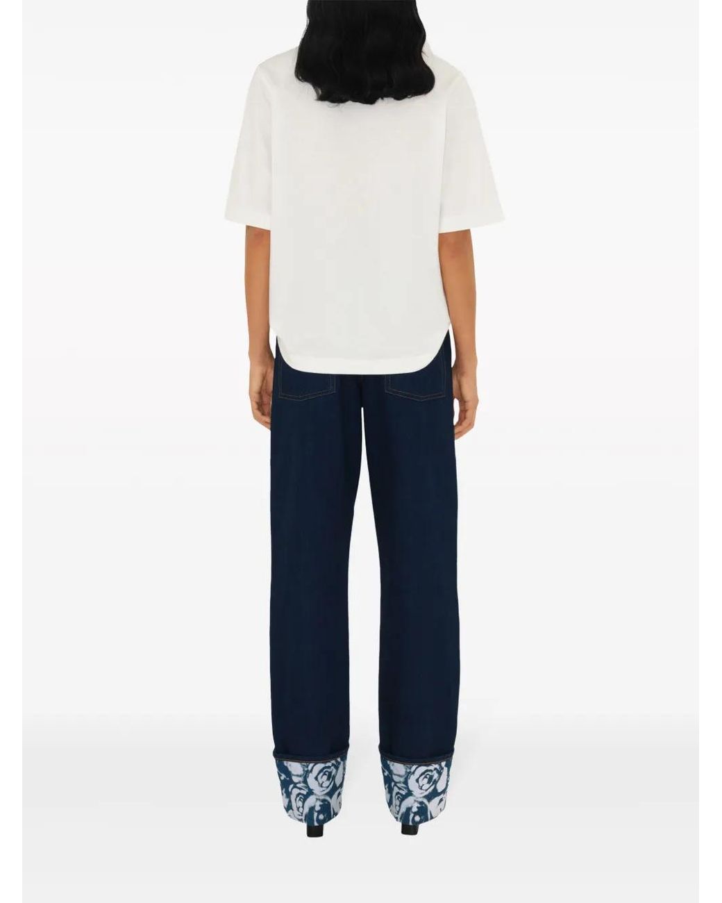 Burberry Blue Equestrian Knight Graphic T-Shirt