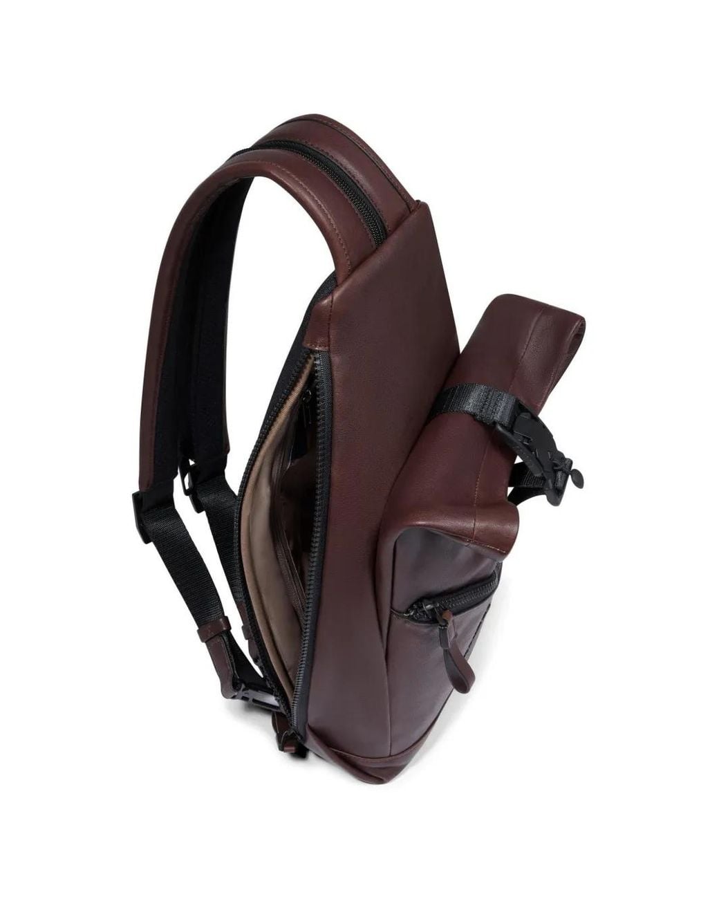 Piquadro Brown Convertible-Backpack Sling Bag for men