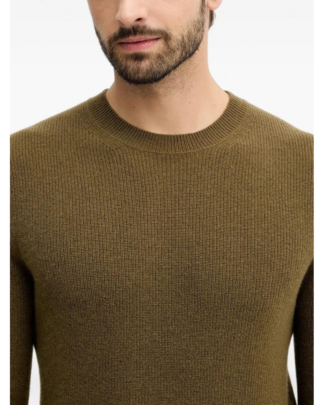 Sisley Green Crew-Neck Sweater for men