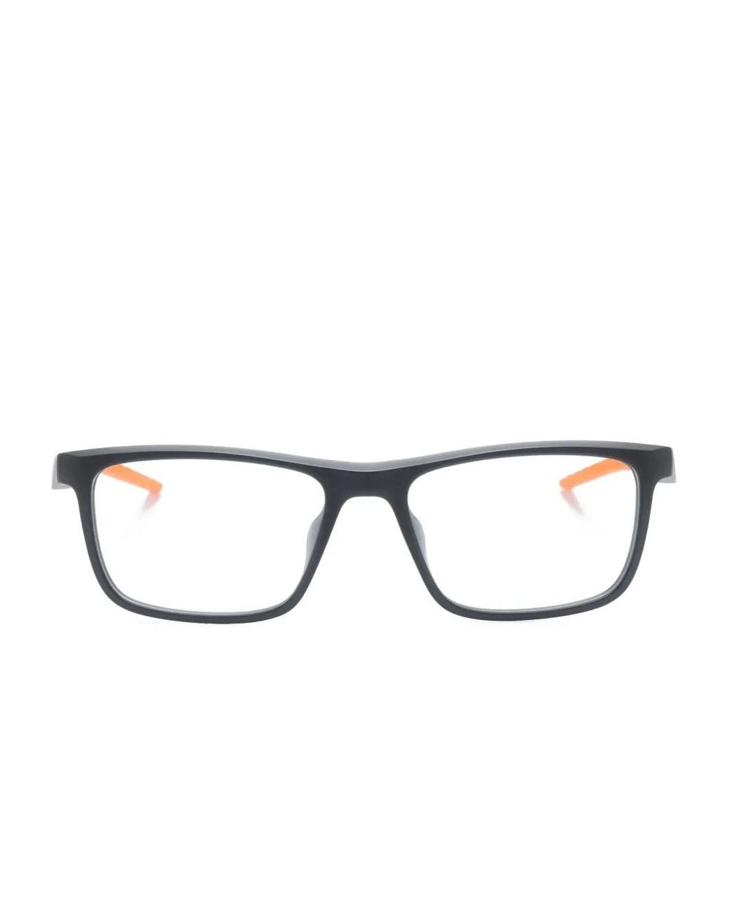 Nike Black 7057 Rectangle-Frame Glasses
