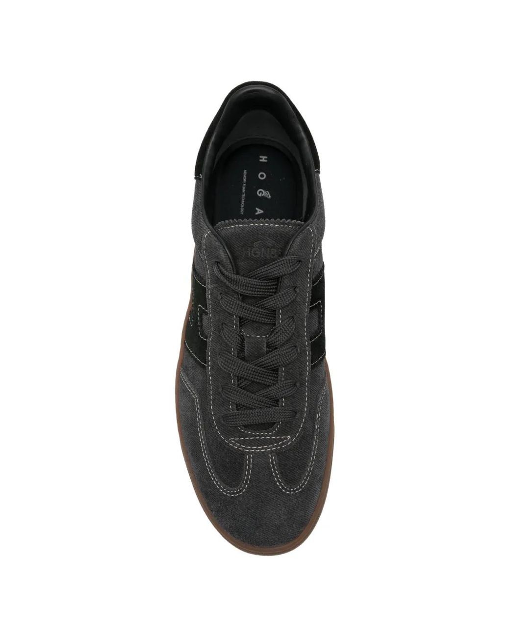 Hogan Black Logo-Patch Panelled Sneakers for men