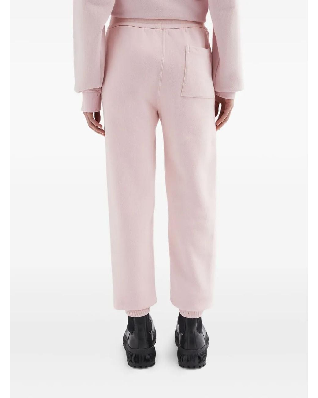 Jil Sander Pink Cotton Terry Track Pants