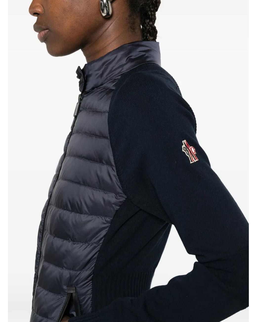 Moncler Blue Padded Cardigan