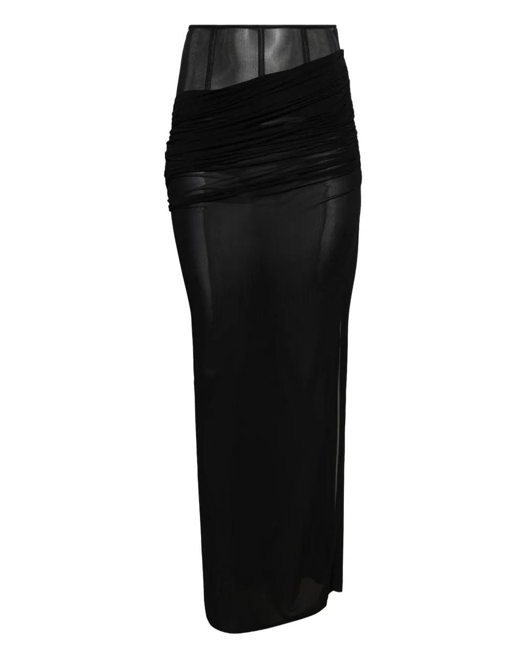 Christopher Esber Black Corset Draped Skirt