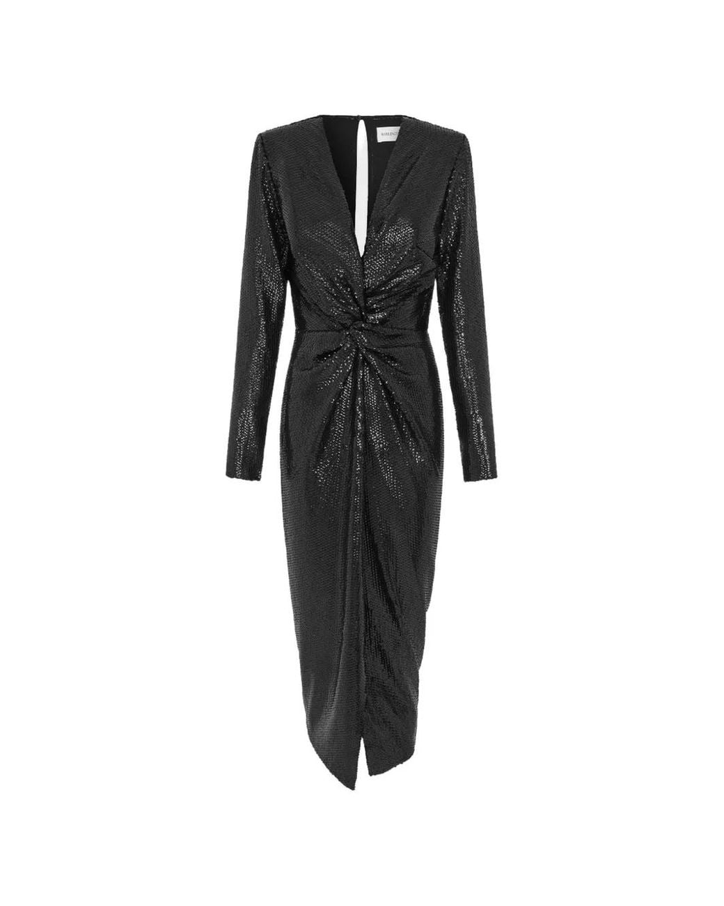 16Arlington Black Vesta Sequin-Embellishedmidi Dress