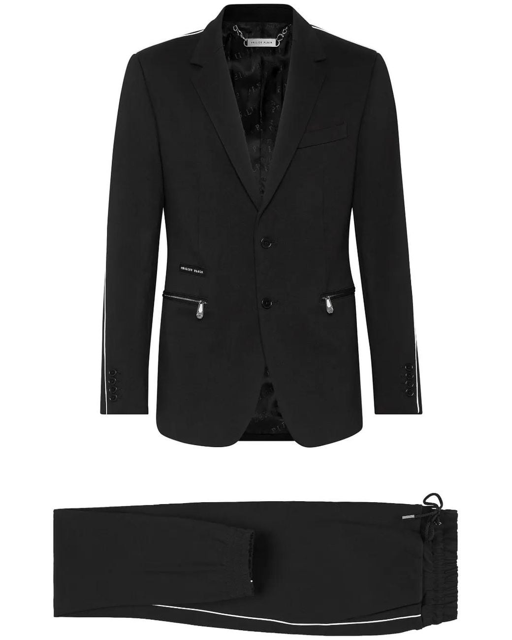 Philipp Plein Black Sport Style Suit for men