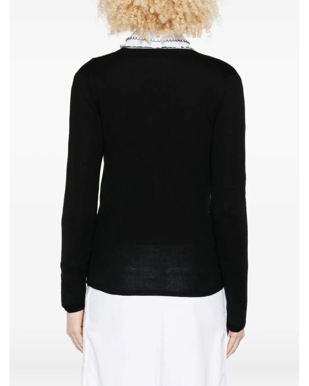 Miu Miu Black V-Neck Cardigan