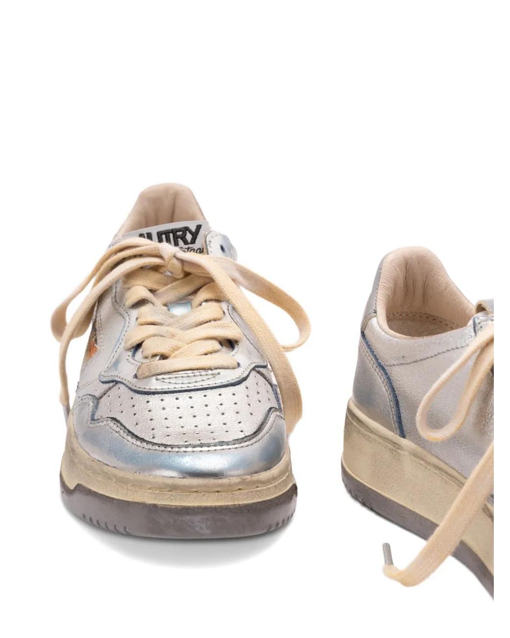 Autry White Perforated Sneakers