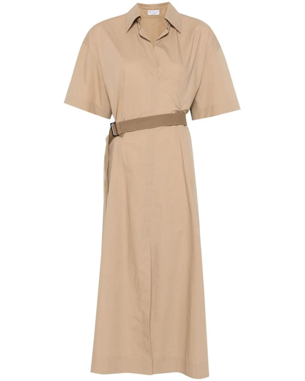 Brunello Cucinelli Natural Midi Dresses