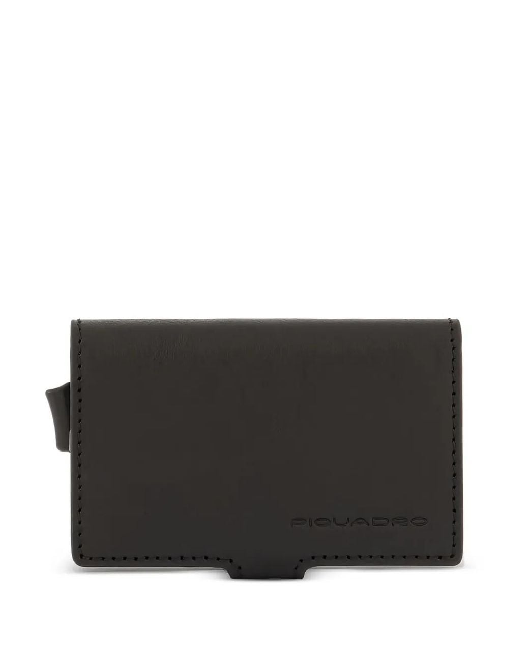 Piquadro Black Popup Card Holder for men