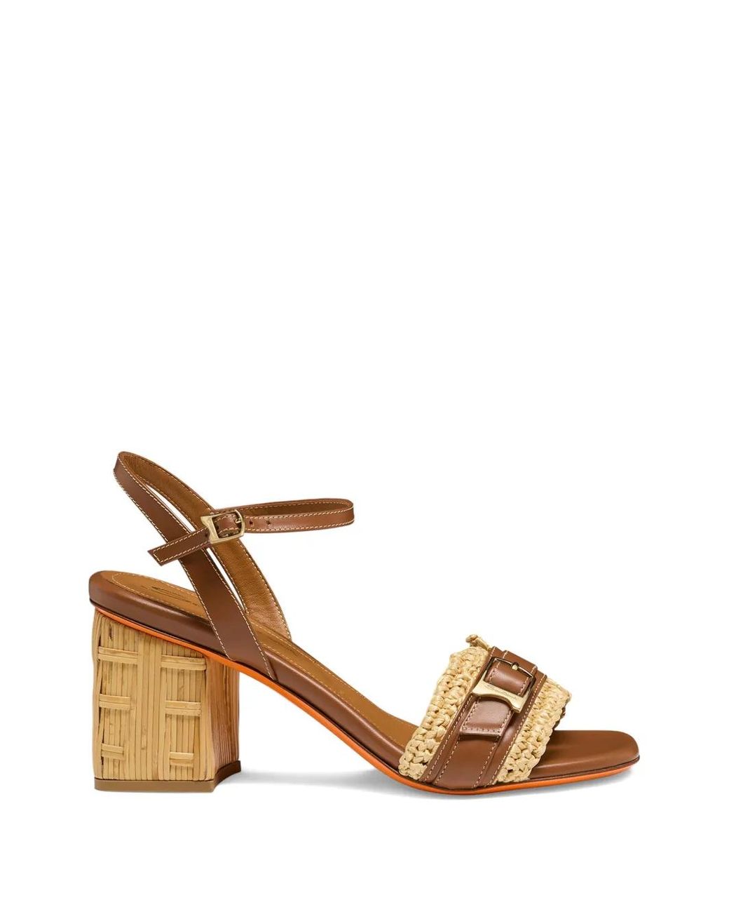 Santoni Brown Sandalen Mit Schnallenverschluss