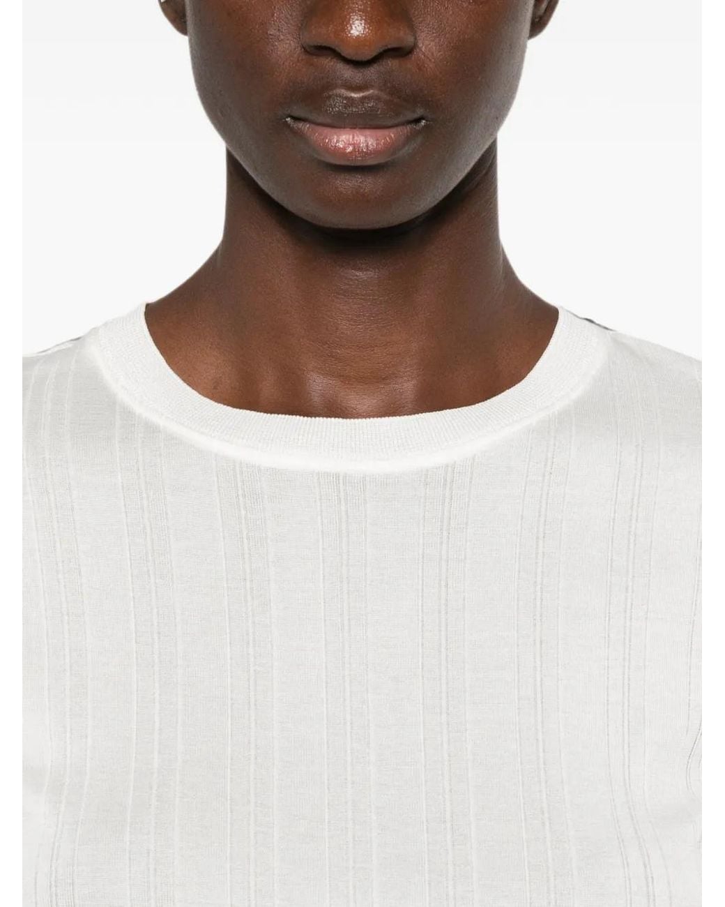 The Row White Etina Short-sleeve T-shirt