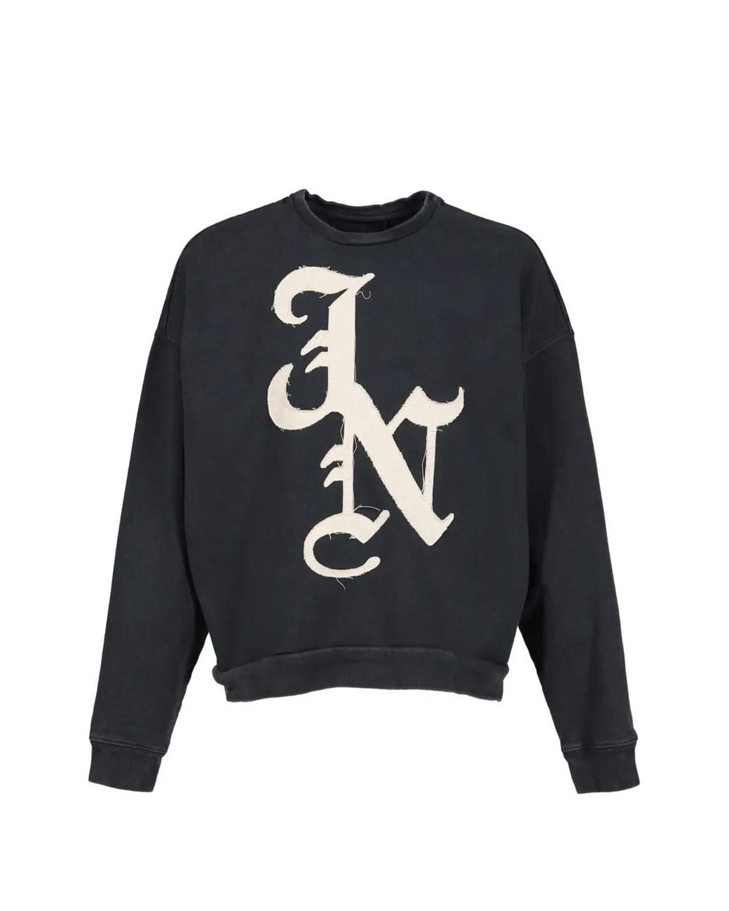 JUN/NAKAYAMA Blue Logo-Patch Raw-Edge Sweater for men