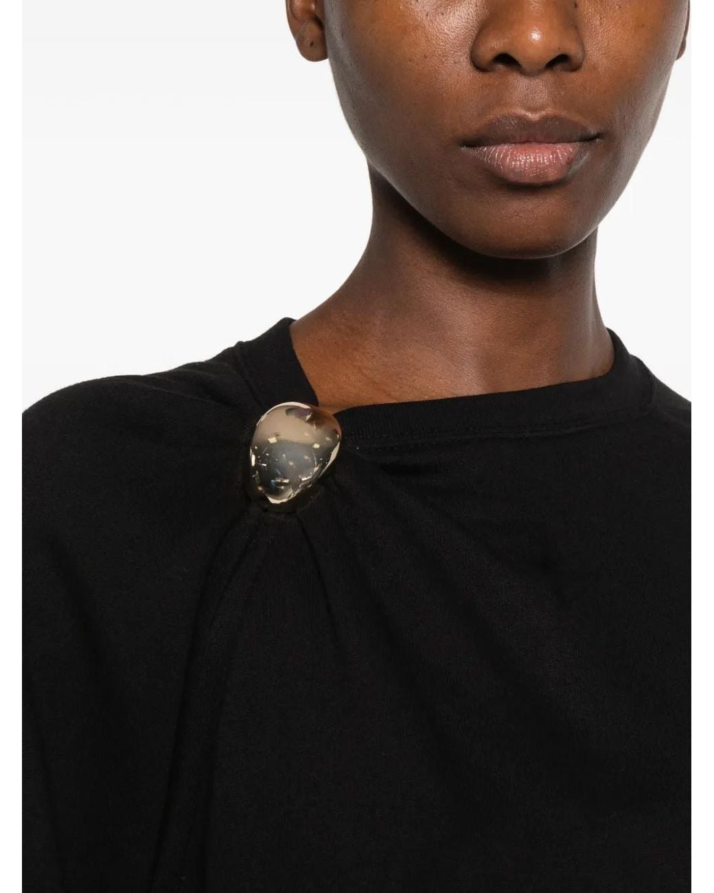 Ba&sh Black Della Embellished Raglan-Sleeve Sweatshirt