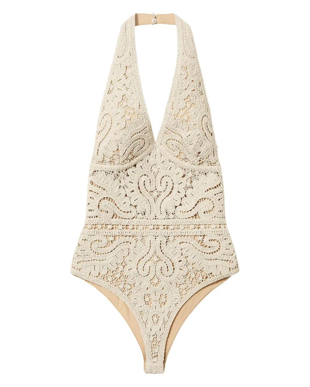 Twinset White Crochet Bodysuit