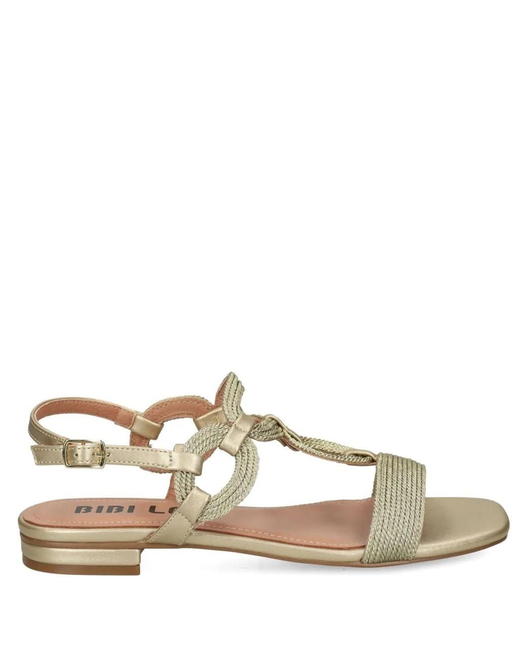Bibi Lou Metallic Flache Sandalen