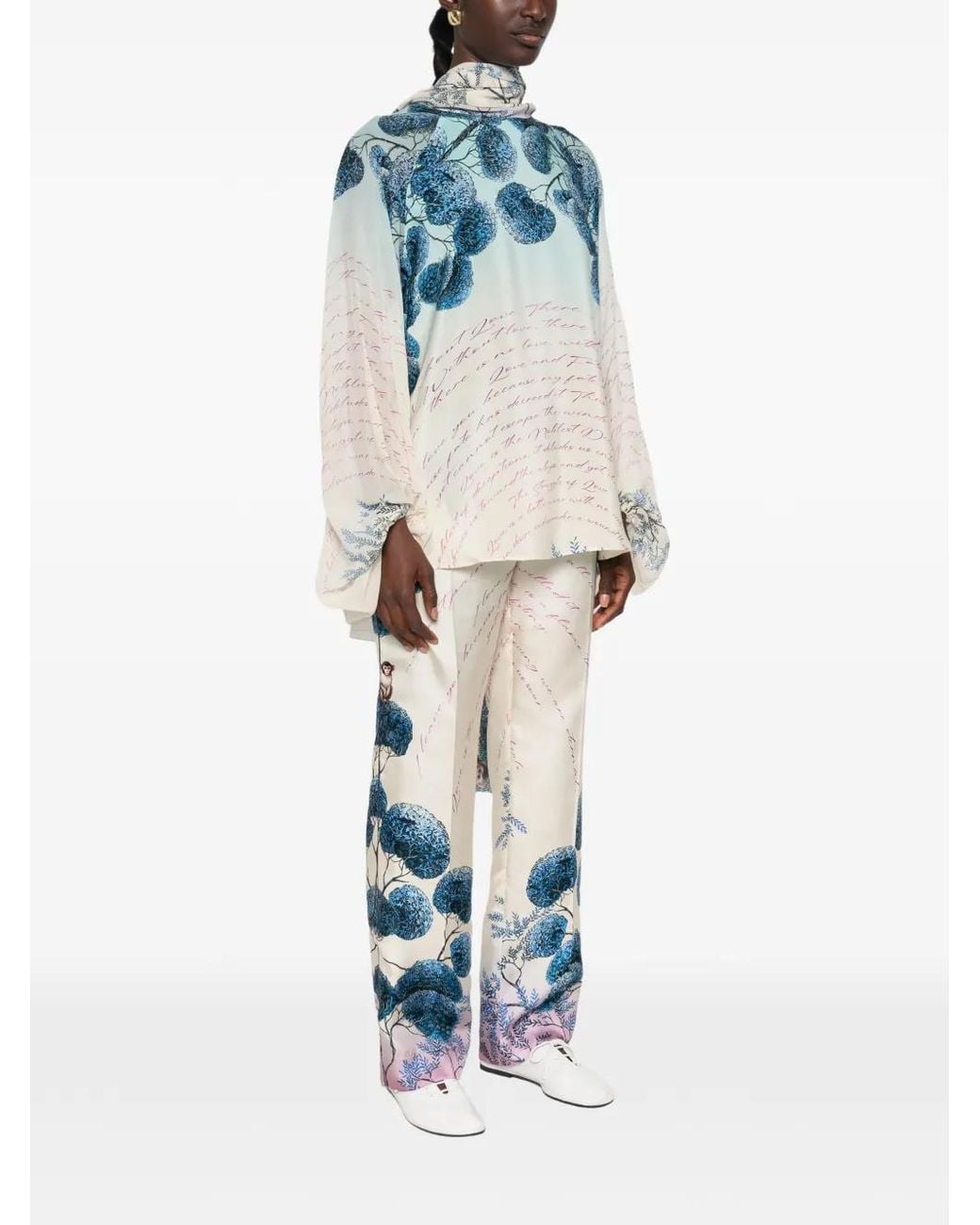 F.R.S For Restless Sleepers Blue Graphic-Print Top