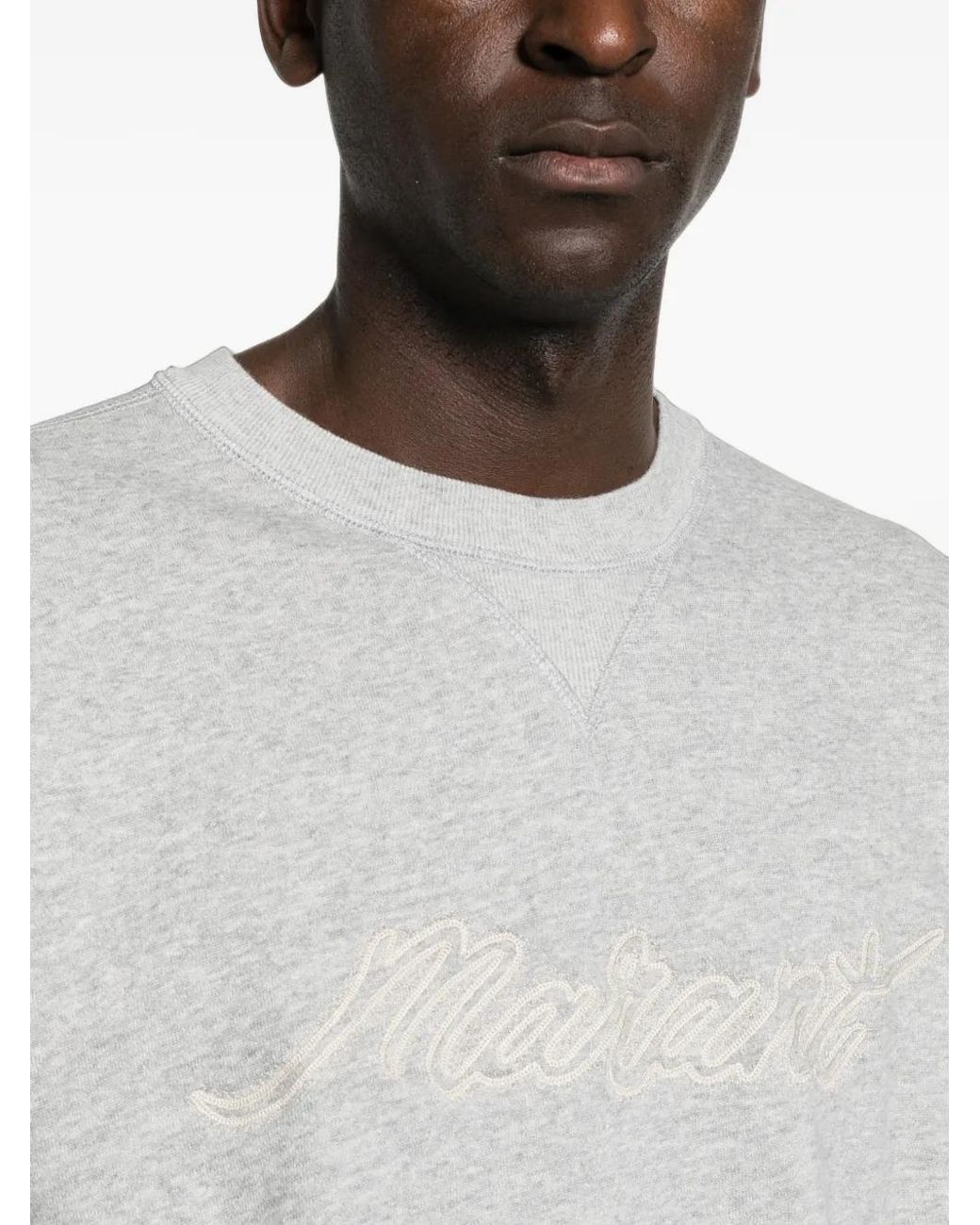 Isabel Marant Gray Sweat À Logo Brodé for men