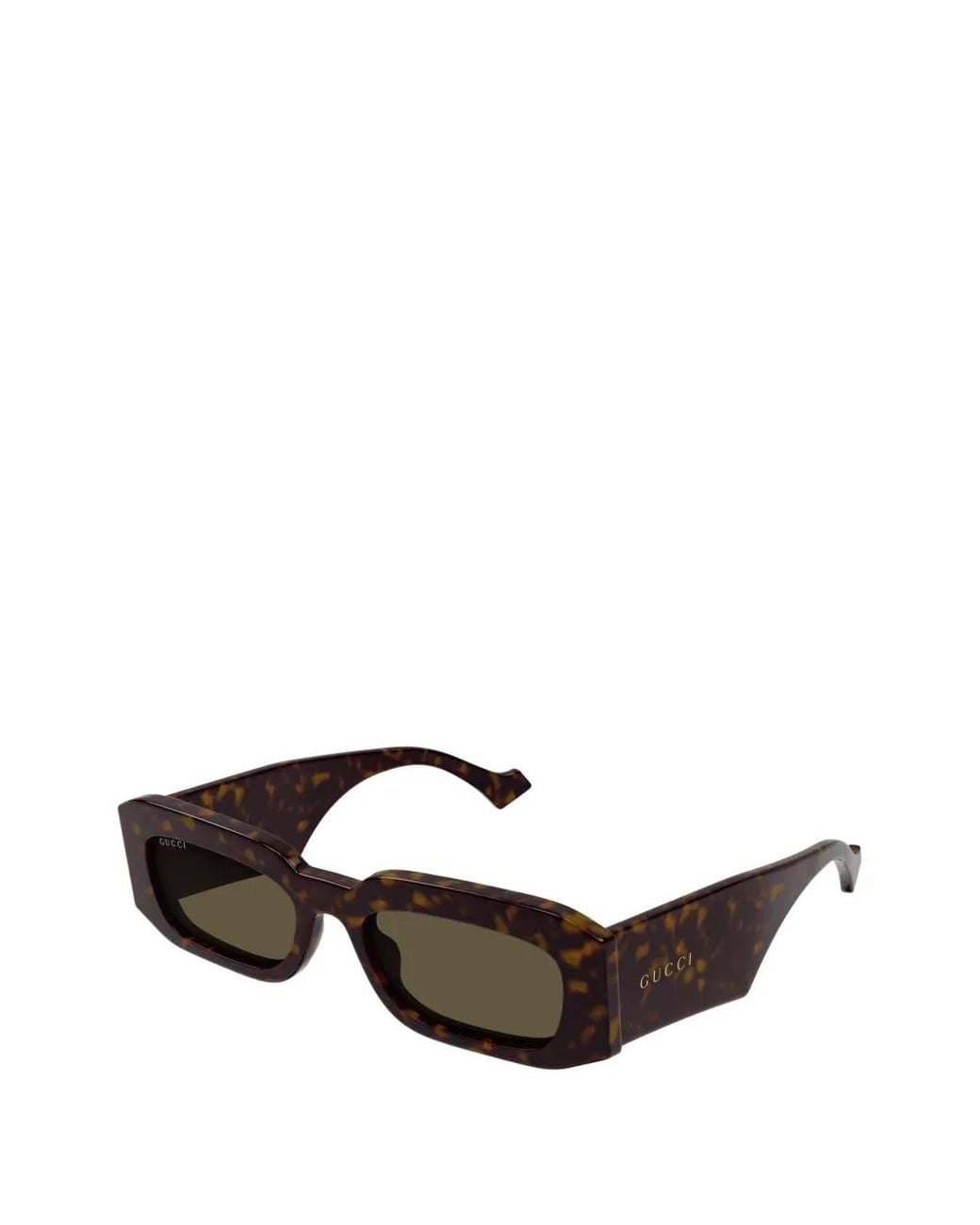 Gucci Brown Tortoiseshell-Effect Rectangular-Frame Sunglasses for men