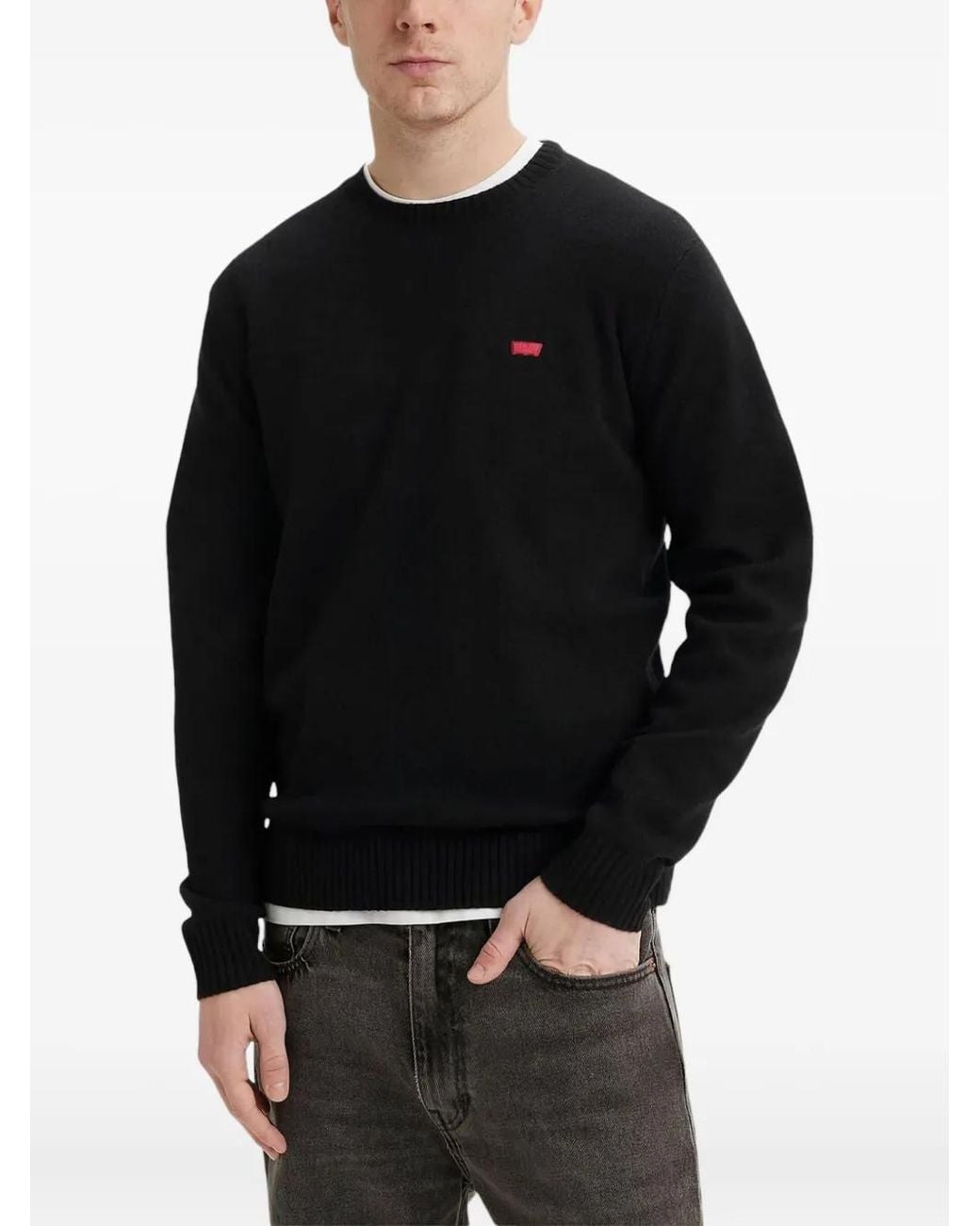 Levi's Black Wool Polyamide Sweater for men