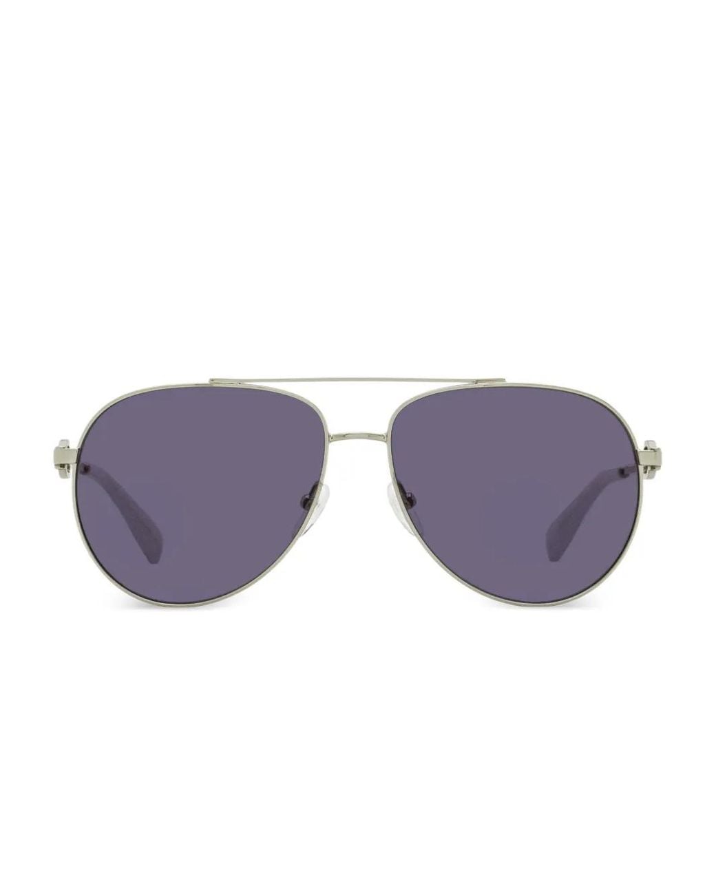 Longchamp Purple 178 Horsebit Pilot-Frame Sunglasses