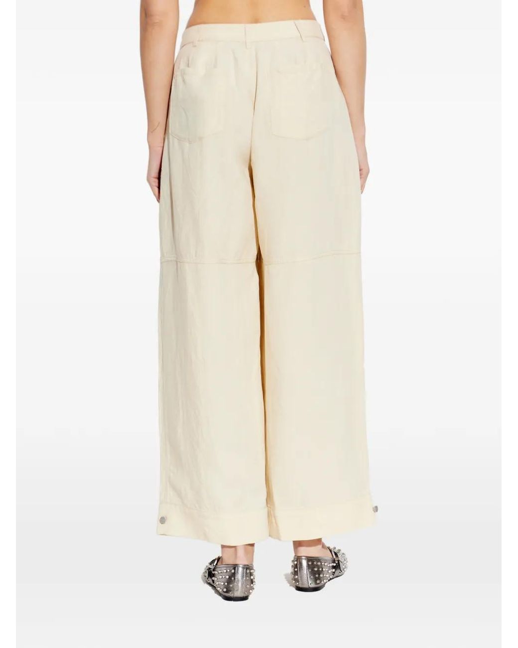 AllSaints Sherell Geplooide Broek in het White
