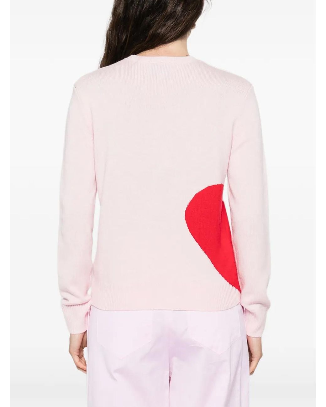 Mc2 Saint Barth Pink Heart Graphic Jumper