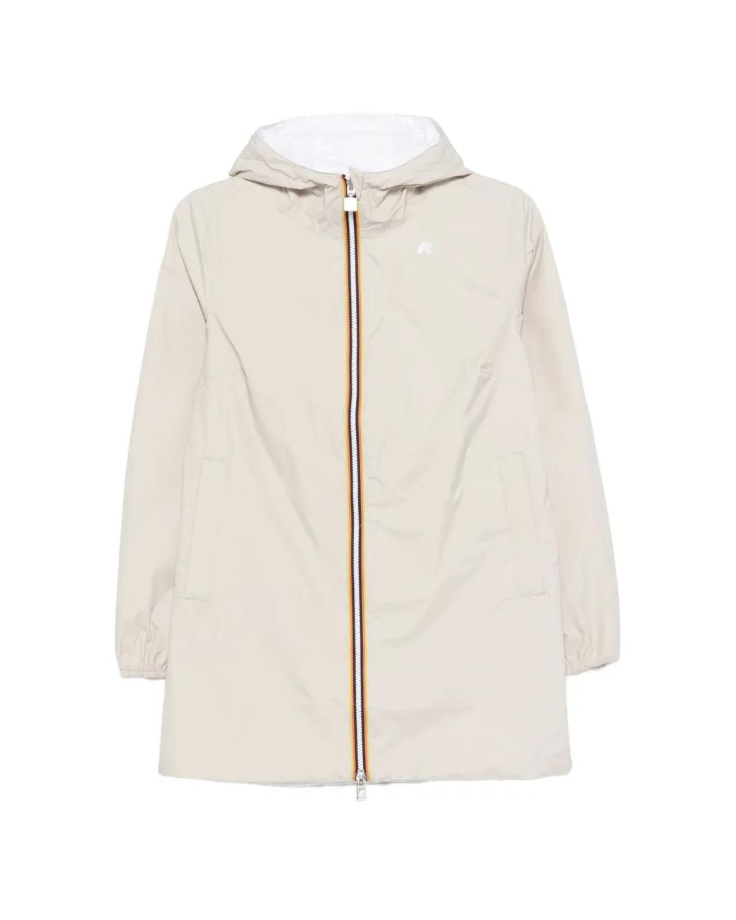 K-Way White Sophie Hooded Zip-Fastening Jacket
